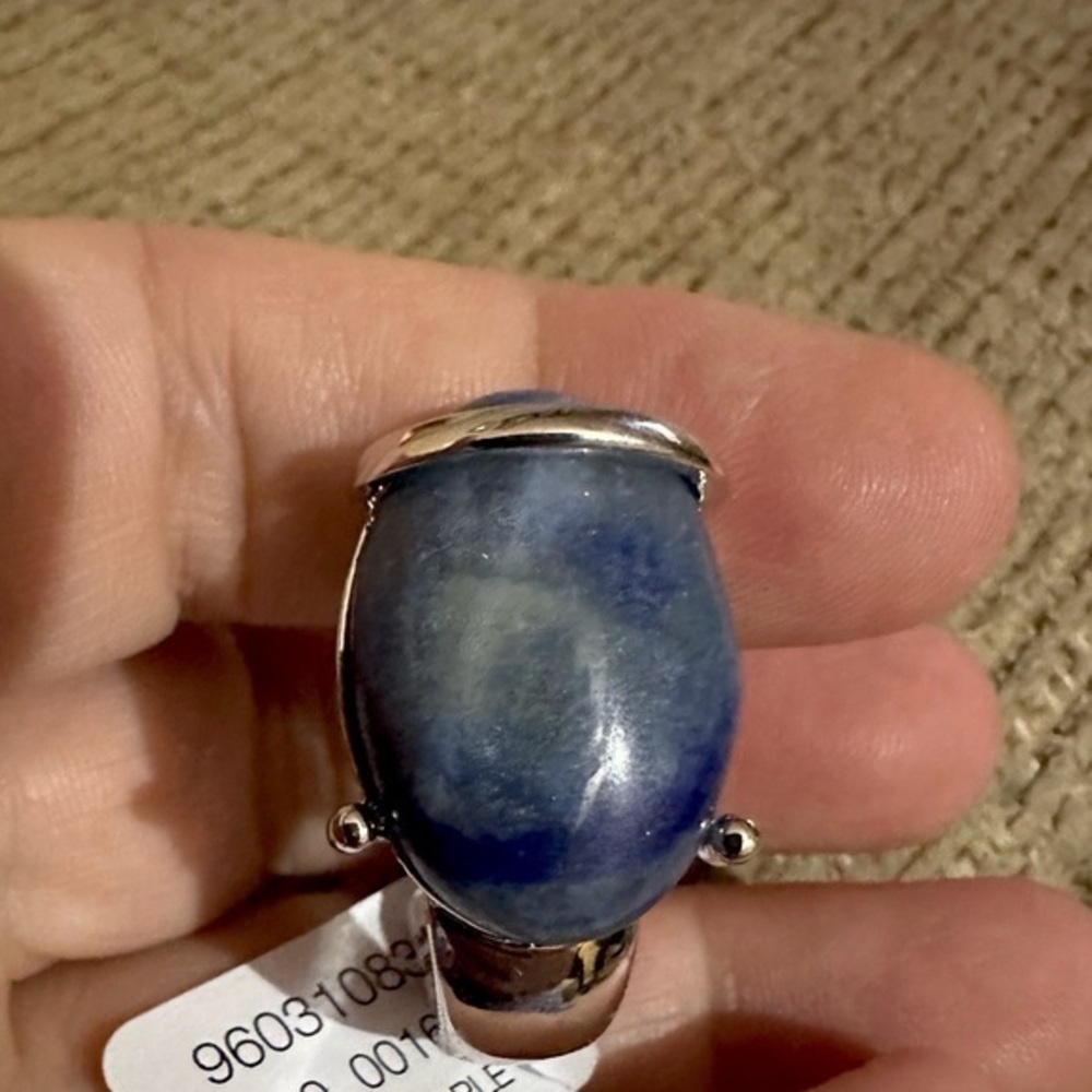 Free People Ring Tanzanite Cabochon blue Stone sz 7